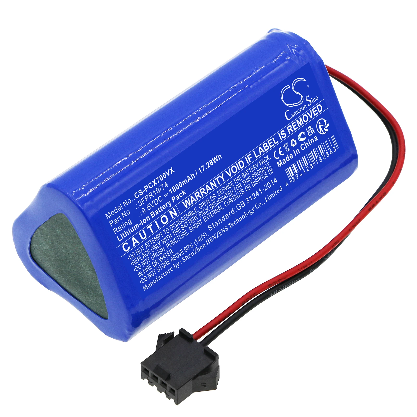 CS Replacement Battery For Pure CleanPUCRCX70 ( Version 2 )3FPR19/74 1800mAh / 17.28Wh
CS Replacement Battery For Pure CleanPUCRCX70 ( Version 2 )3FPR19/74 1800mAh / 17.28Wh