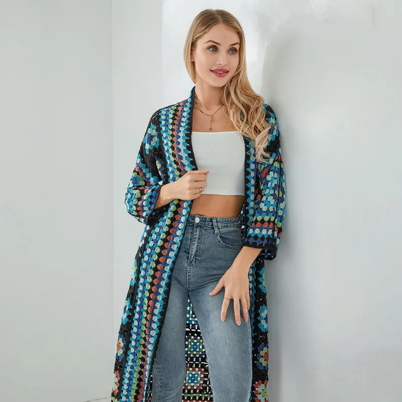 Women Crochet Floral Cardigan Casual Long Sleeve Open Front Sweater Bohemian Outwear Coat Beach Holiday
Women Crochet Floral Cardigan Casual Long Sleeve Open Front Sweater Bohemian Outwear Coat Beach Holiday