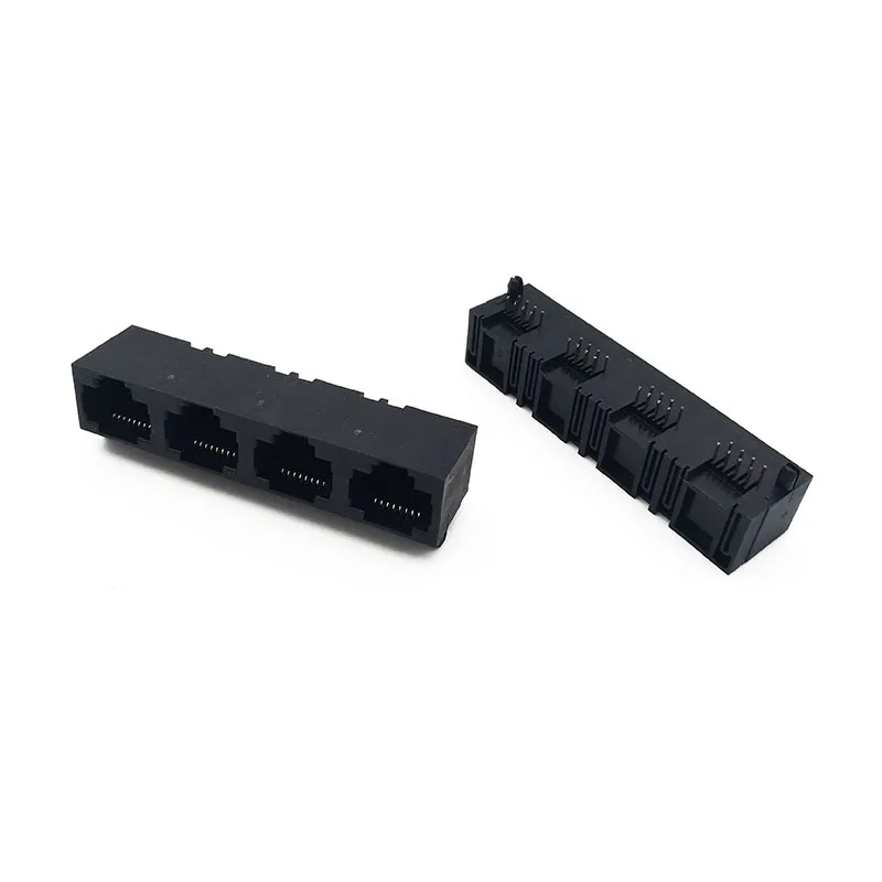 10PCS RJ45 8P8C Connector 1X4 female Network Socket DIP 56 Modular Jack 4 Ports All-plastic 90 Degrees L=63.05MM
10PCS RJ45 8P8C Connector 1X4 female Network Socket DIP 56 Modular Jack 4 Ports All-plastic 90 Degrees L=63.05MM