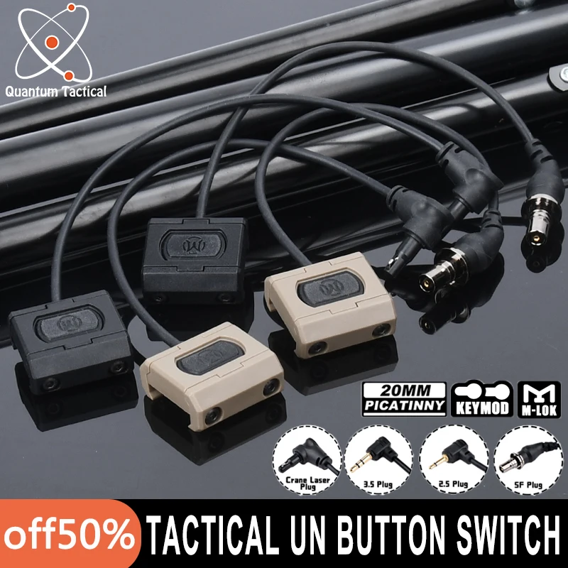 Wadsn Flashlight Mod Button UN Remote Pressure Switch 2.5MM 3.5MM SF Crane Plug Hunting Accessories Fit Keymod M-Lok 20MM Rail
Wadsn Flashlight Mod Button UN Remote Pressure Switch 2.5MM 3.5MM SF Crane Plug Hunting Accessories Fit Keymod M-Lok 20MM Rail
