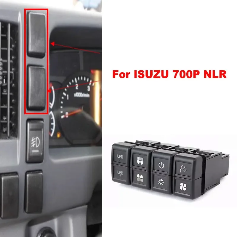 Car Dual Key Switch Fog light LED DRL Headlight Spotlight Power supply Driving recorder With Connection Wire For ISUZU 700P NLR
Car Dual Key Switch Fog light LED DRL Headlight Spotlight Power supply Driving recorder With Connection Wire For ISUZU 700P NLR