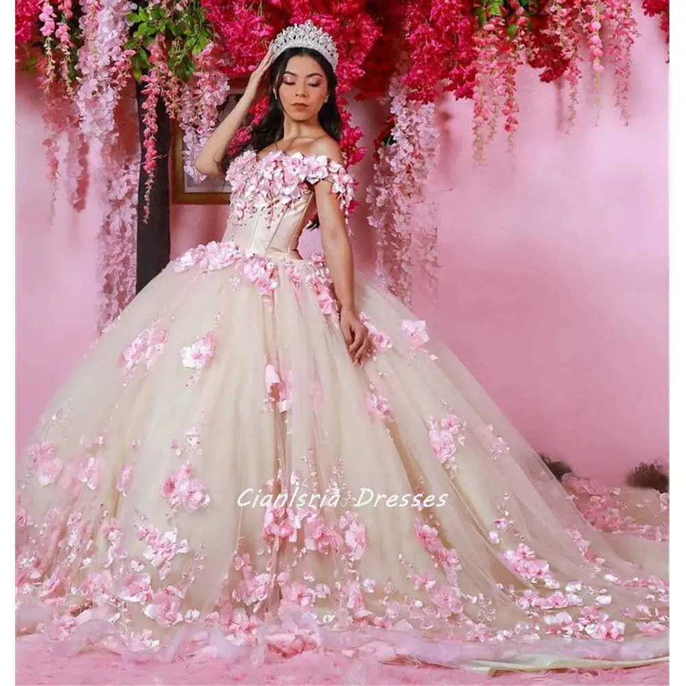Розовое бальное платье Quinceanera с 3D цветочным принтом ручной работы, бальное платье больших размеров с открытыми плечами, милое платье 15, Vestidos De XV Años
Розовое бальное платье Quinceanera с 3D цветочным принтом ручной работы, бальное платье больших размеров с открытыми плечами, милое платье 15, Vestidos De XV Años
