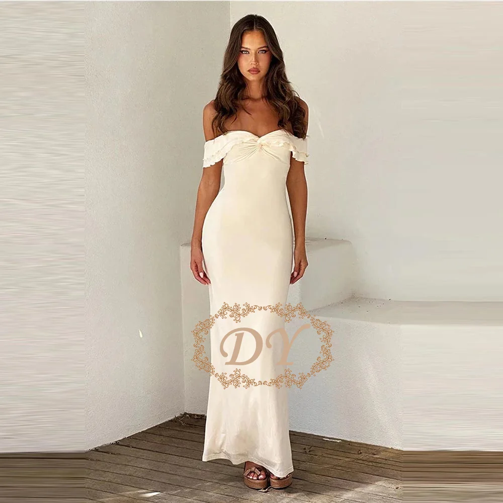 DY Simple Mermaid Women's Evening Dresses Sexy Off Shoulder Backless Prom Gowns Customized Sleeveless Vestido
DY Simple Mermaid Women's Evening Dresses Sexy Off Shoulder Backless Prom Gowns Customized Sleeveless Vestido