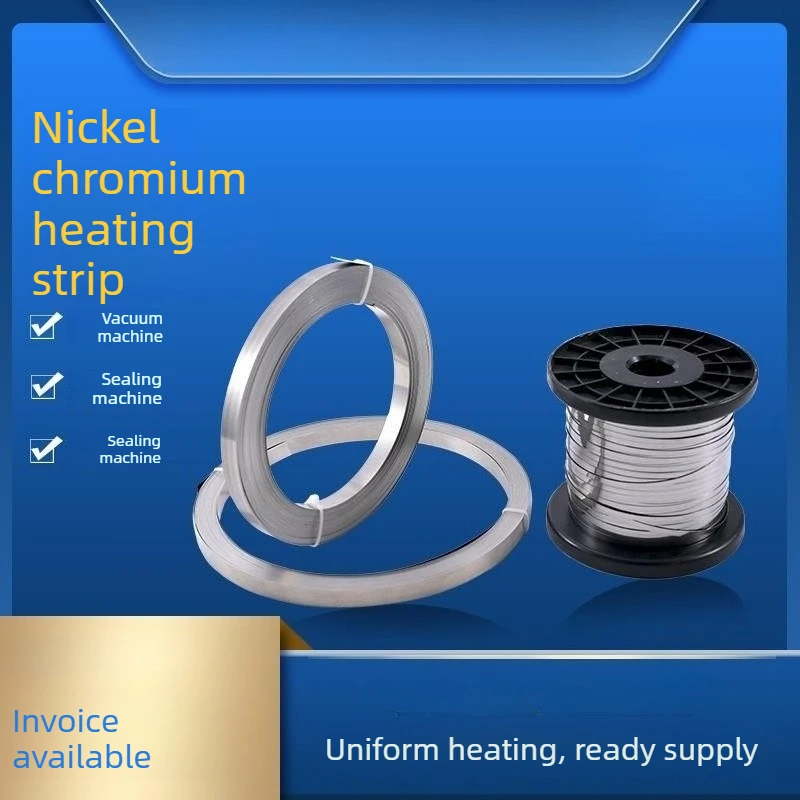 10M Nichrome Flat Heater Wire 0.15 0.2 0.25mm for Packaging Sealing Machine Heating Element
10M Nichrome Flat Heater Wire 0.15 0.2 0.25mm for Packaging Sealing Machine Heating Element