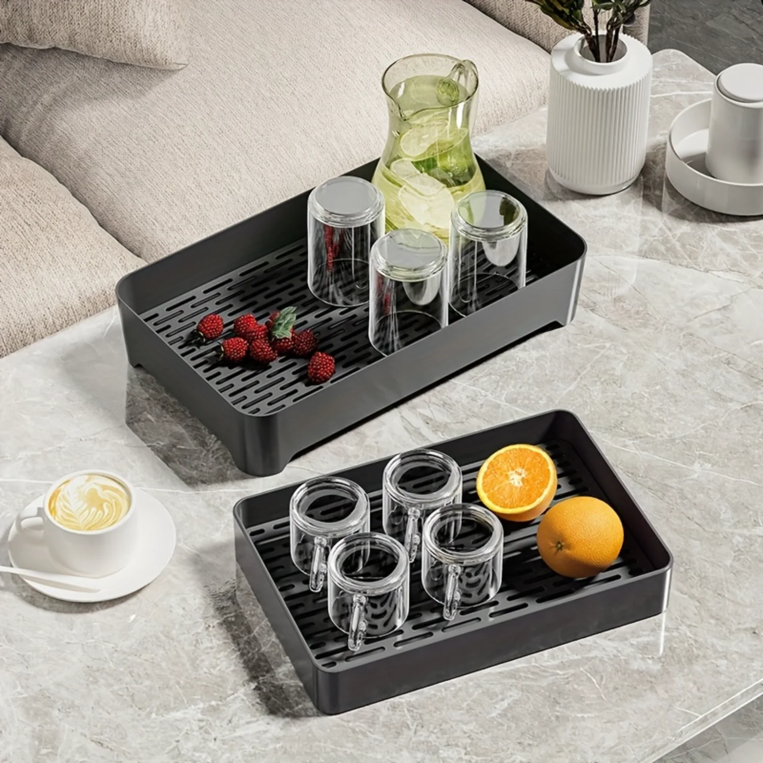 Household Tea Table Fruit Tray, Built-in Drain Tray Rack, Rectangular Cup Tableware Rack, Fruit, Snacks, Water Cups And Other Mu
Household Tea Table Fruit Tray, Built-in Drain Tray Rack, Rectangular Cup Tableware Rack, Fruit, Snacks, Water Cups And Other Mu