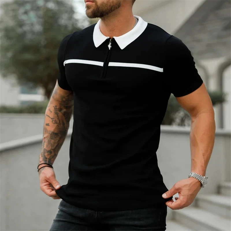 2023 new Men Sport Tee Polos Splicing T-Shirt Top Fitness Short Sleeve Blouse Casual Slim Fit Summer Breathable Gym Men T-Shirt
2023 new Men Sport Tee Polos Splicing T-Shirt Top Fitness Short Sleeve Blouse Casual Slim Fit Summer Breathable Gym Men T-Shirt