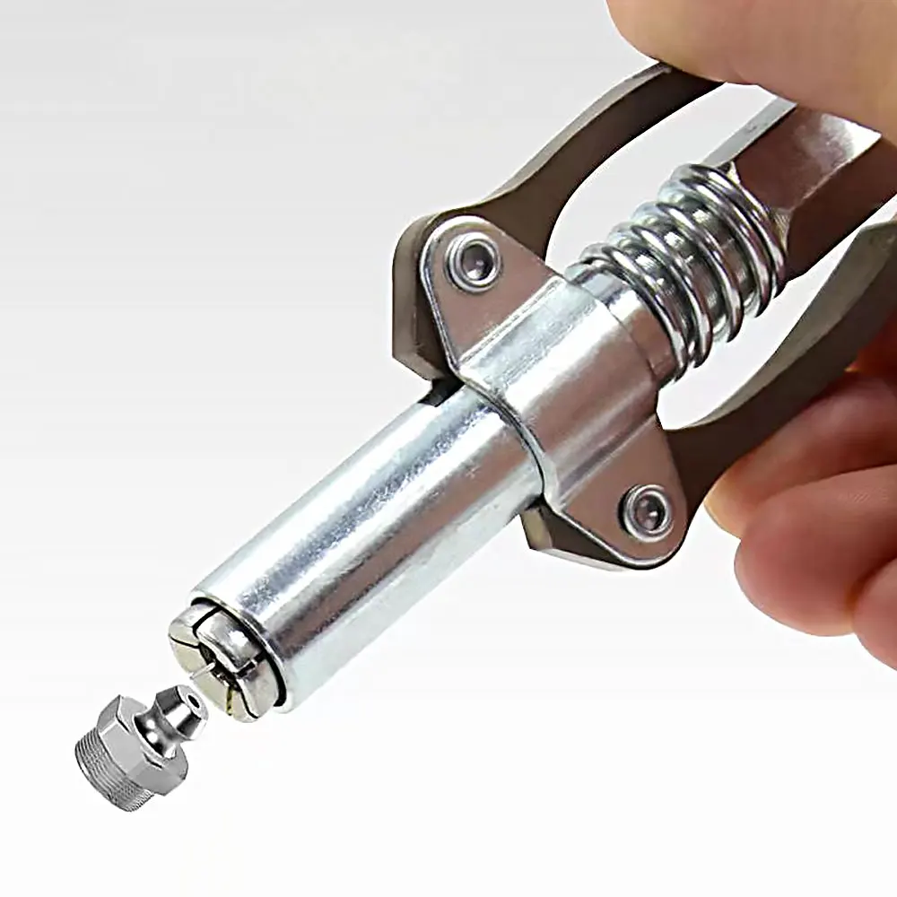 Grease Coupler Heavy-Duty Quick Release Grease Gun Coupler NPTI/8 10000PSI Two Press Easy to Push Accessories
Grease Coupler Heavy-Duty Quick Release Grease Gun Coupler NPTI/8 10000PSI Two Press Easy to Push Accessories