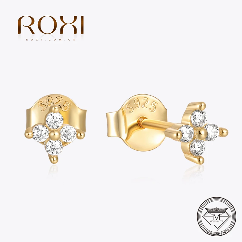 ROXI 925 Sterling Silver Ear Piercing Flower-shaped Claw Set Moissanite Diamond Classic Stud Earrings For Women D Color Jewelry
ROXI 925 Sterling Silver Ear Piercing Flower-shaped Claw Set Moissanite Diamond Classic Stud Earrings For Women D Color Jewelry