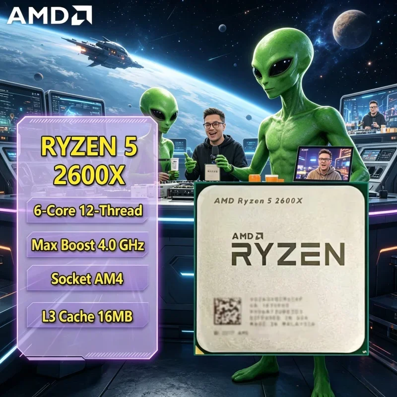 2026 AMD R5 2600X CPU 6-Core 12-Thread 3.6GHz Unlocked AMD Ryzen 5 2600X AM4 Desktop Processor No Package
2026 AMD R5 2600X CPU 6-Core 12-Thread 3.6GHz Unlocked AMD Ryzen 5 2600X AM4 Desktop Processor No Package