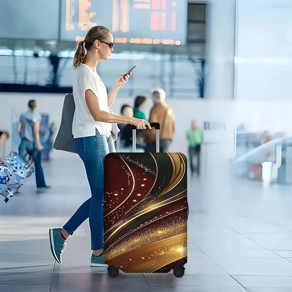 1PC Luxe Burgundy Gold Abstract Print luggage cover for 18 – 32 Luggage; a resilient, dust-resistant travel accessory with sh
1PC Luxe Burgundy Gold Abstract Print luggage cover for 18 – 32 Luggage; a resilient, dust-resistant travel accessory with sh