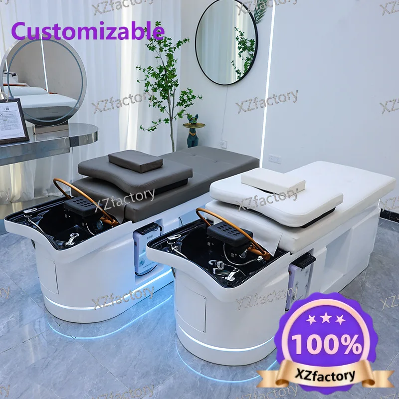 FRP Thai hair wash bed constant temperature water circulation fumigation head treatment bed
FRP Thai hair wash bed constant temperature water circulation fumigation head treatment bed