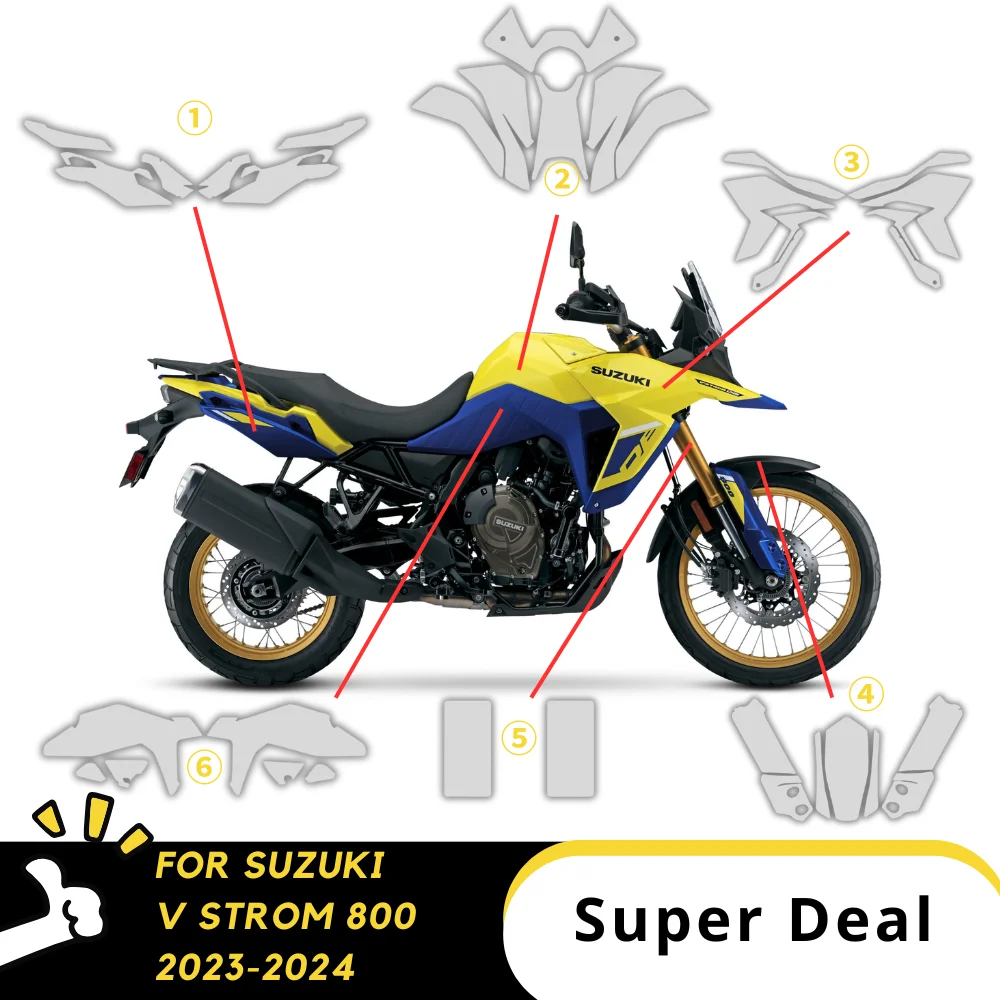 For SUZUKI V STROM 800 PPF TPU Protective Film Full Body Paint Protection Scratch Resistant Kit Suzuki V-STROM 800 2023-2024
For SUZUKI V STROM 800 PPF TPU Protective Film Full Body Paint Protection Scratch Resistant Kit Suzuki V-STROM 800 2023-2024