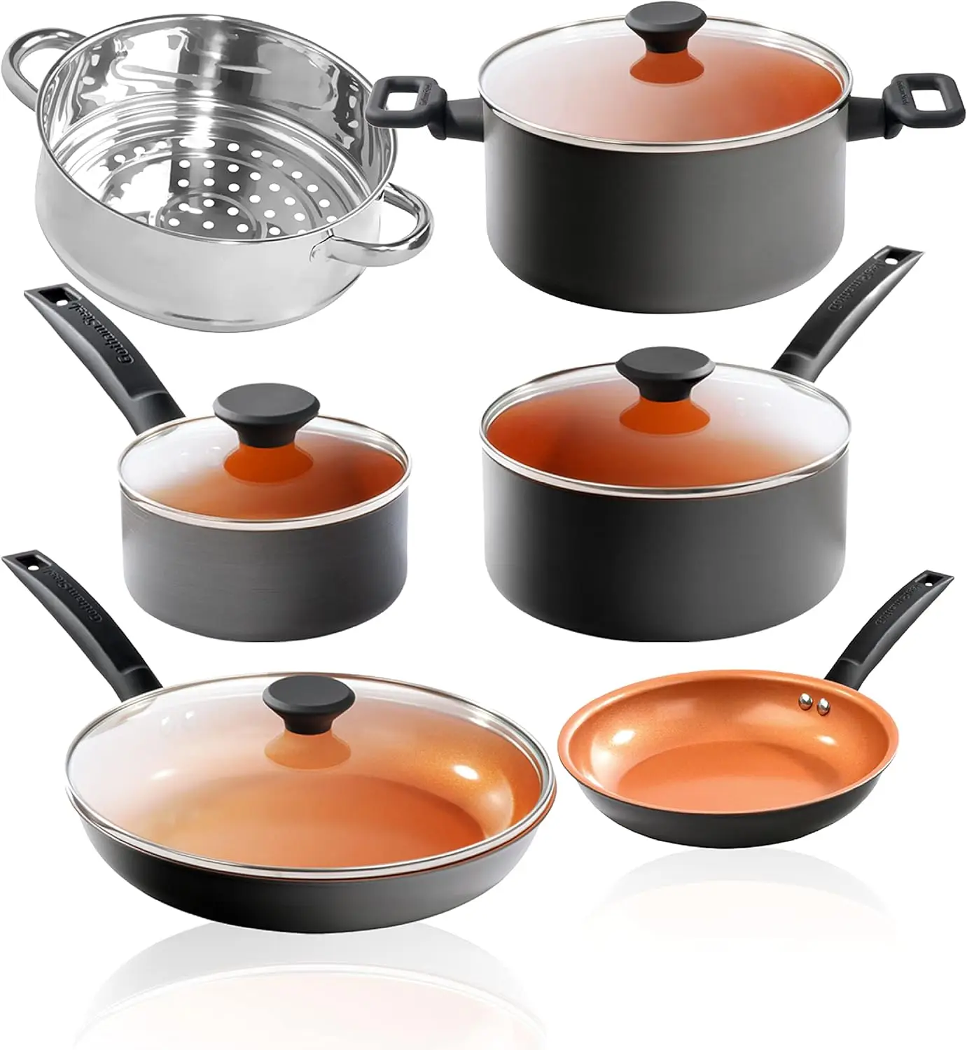 Steel Pro 10 Pc Ceramic Pots and Pans Set Non Stick, Anodized Kitchen Cookware Sets, Pot and Pan Set, Ceramic Cookware Set, Non
Steel Pro 10 Pc Ceramic Pots and Pans Set Non Stick, Anodized Kitchen Cookware Sets, Pot and Pan Set, Ceramic Cookware Set, Non