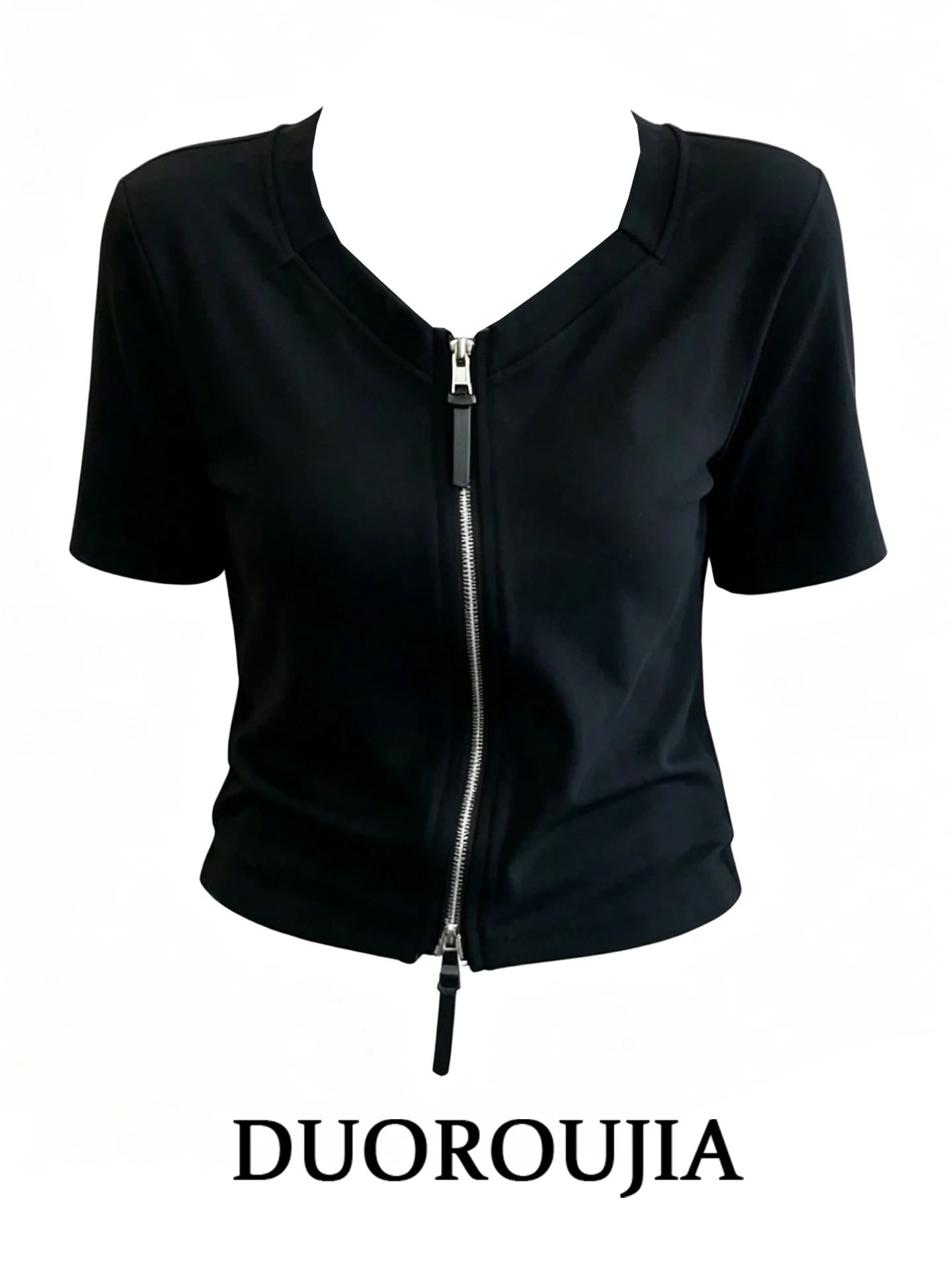 plus Size T-Shirt Women's Summer Casual Style Double Zipper Short Sleeve Cover Belly Slimming Top Korean Style High Waist
plus Size T-Shirt Women's Summer Casual Style Double Zipper Short Sleeve Cover Belly Slimming Top Korean Style High Waist