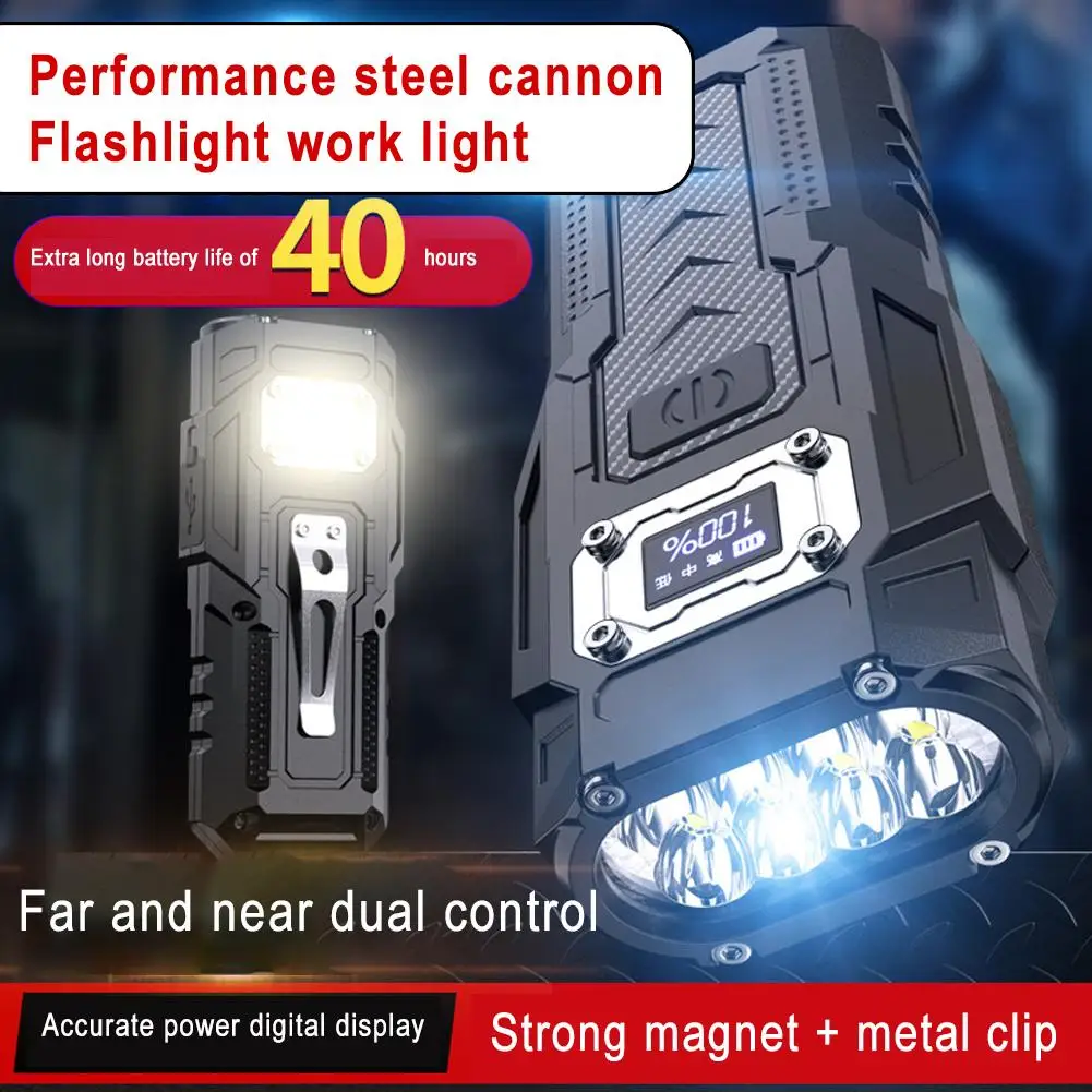 High-Powerful Type-C Rechargeable Flashlight Super Portable Work Bright Built-in Beam Light Battery L7W8
High-Powerful Type-C Rechargeable Flashlight Super Portable Work Bright Built-in Beam Light Battery L7W8