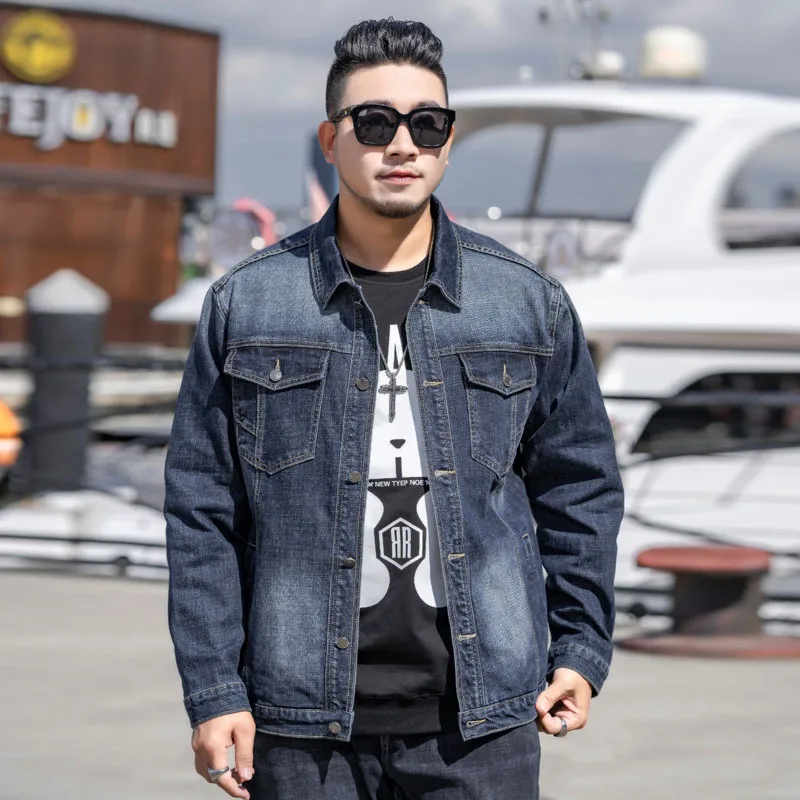 Autumn winter 10XL cotton dark blue denim jacket Plus Size classic style men's loose high-quality jacket size 9xl
Autumn winter 10XL cotton dark blue denim jacket Plus Size classic style men's loose high-quality jacket size 9xl