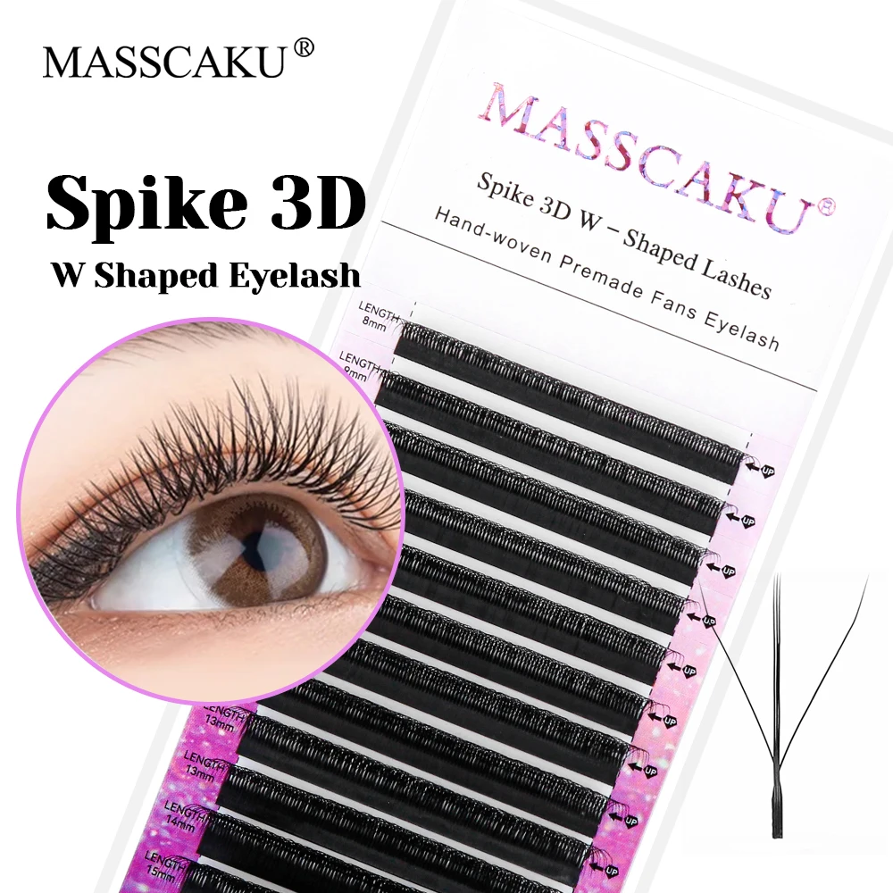 MASSCAKU Spike 3D W Eyelashes Extensions 0.07mm Thickness 8-15mm Mix Hand Woven Premade Volume Fans Lashes for Makeup Lovers
MASSCAKU Spike 3D W Eyelashes Extensions 0.07mm Thickness 8-15mm Mix Hand Woven Premade Volume Fans Lashes for Makeup Lovers