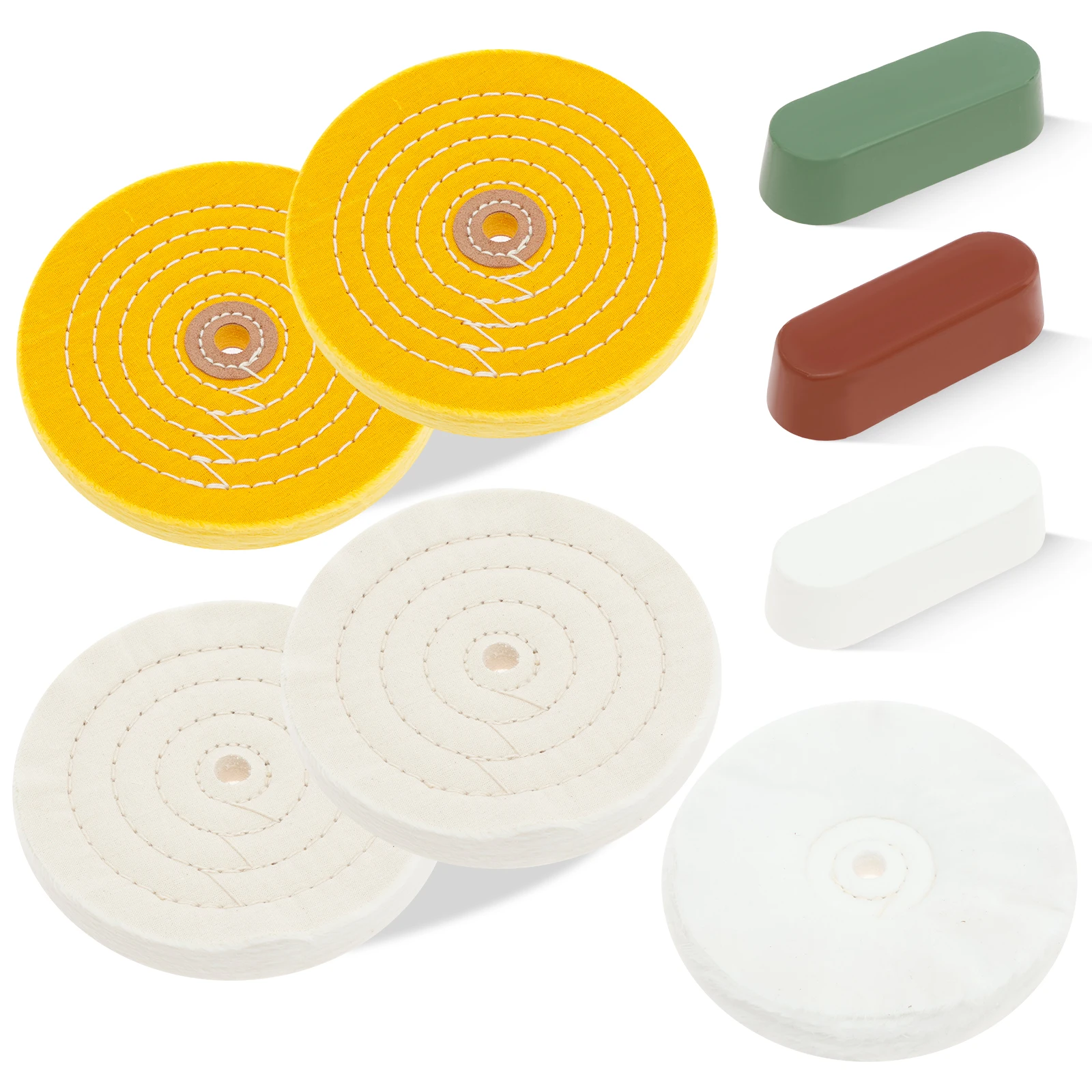 8Pcs 6inch Polishing Wheels Metal Polishing Wheel Reusable Buffing Wheels Tool Accessories for Stainless Steel Jewelry Plastic
8Pcs 6inch Polishing Wheels Metal Polishing Wheel Reusable Buffing Wheels Tool Accessories for Stainless Steel Jewelry Plastic