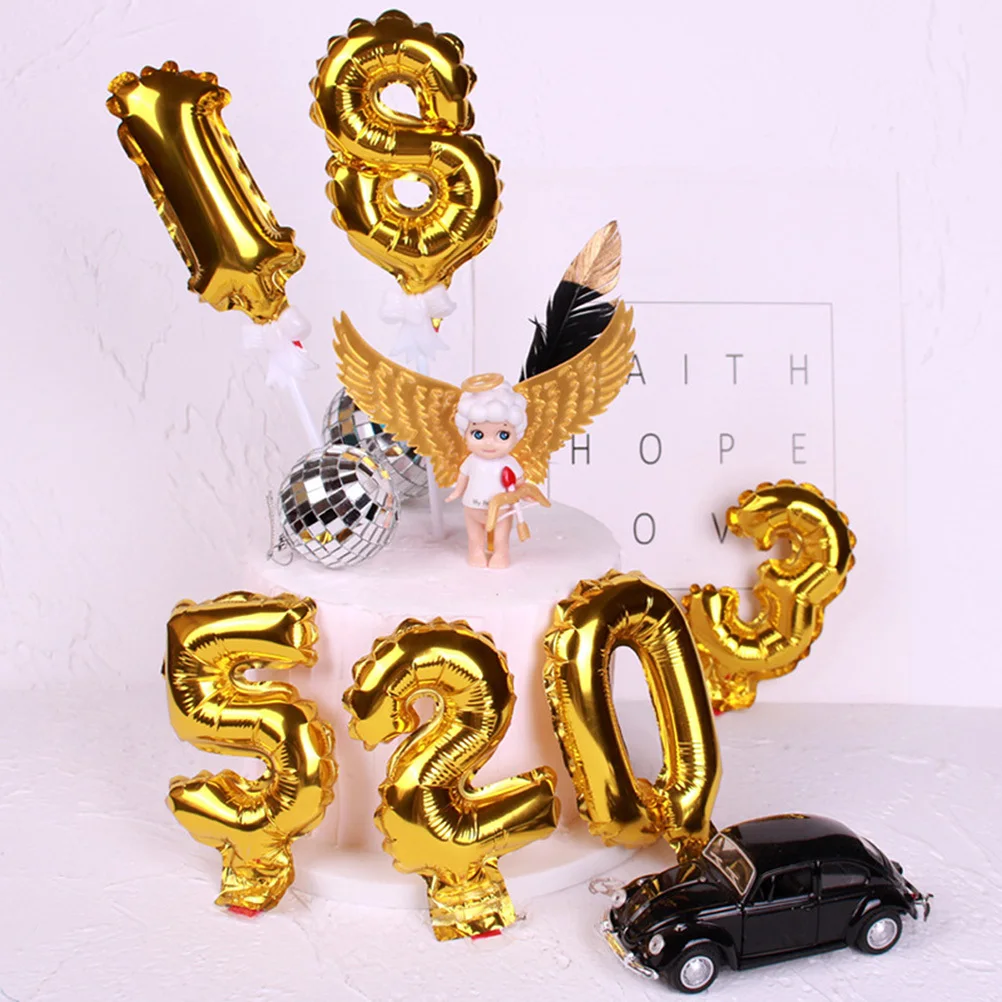 10Pcs 0-9 Balloon Shape Cake Toppers Metallic Finish Number Inserts for Cupcake Wedding Party Dessert Topper Decoration
10Pcs 0-9 Balloon Shape Cake Toppers Metallic Finish Number Inserts for Cupcake Wedding Party Dessert Topper Decoration