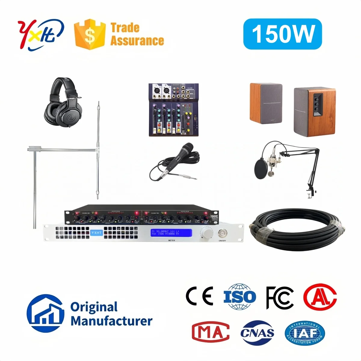 Church YXHT-1, 150W FM Transmitter Complete Station System, Midweek Worship, Full Package, FCC Compliant
Church YXHT-1, 150W FM Transmitter Complete Station System, Midweek Worship, Full Package, FCC Compliant