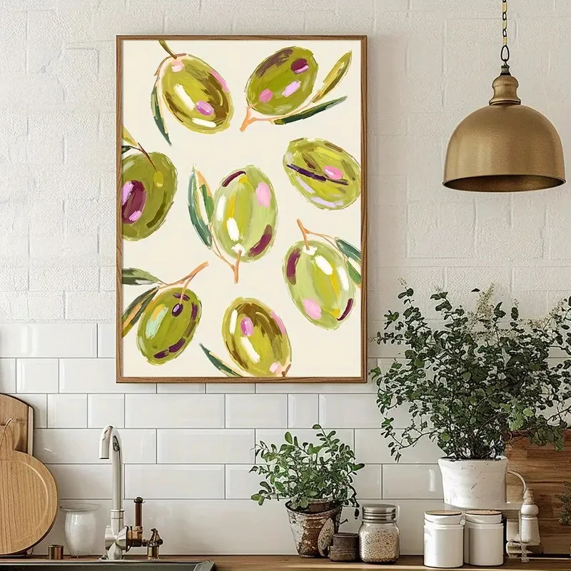 Colorful Olive Kitchen Mural, Canvas, Poster, Print, Simple Aesthetic Decorative Painting, Girl's Room, Modern Home Decoration
Colorful Olive Kitchen Mural, Canvas, Poster, Print, Simple Aesthetic Decorative Painting, Girl's Room, Modern Home Decoration
