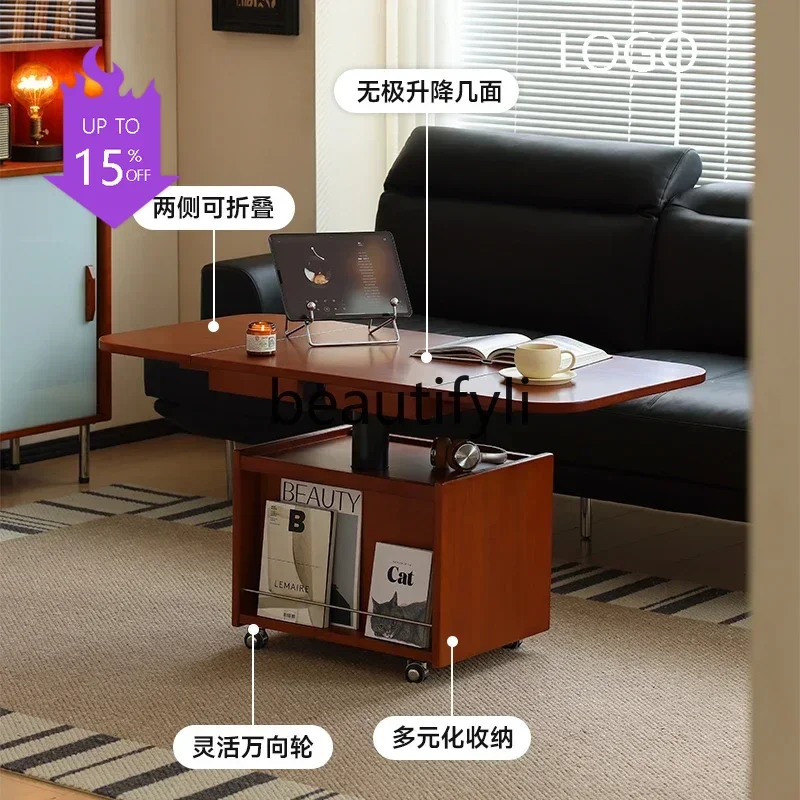 Q181 Solid wood coffee table movable folding lifting small apartment living room creative sofa side table
Q181 Solid wood coffee table movable folding lifting small apartment living room creative sofa side table