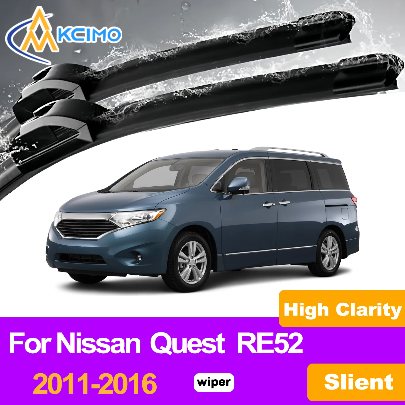 KCIMO 2PCS Front Windshield Wiper Blades For Nissan Quest RE52 2011-2016, Enhanced Visibility Safety Quick Cleaning Car Parts
KCIMO 2PCS Front Windshield Wiper Blades For Nissan Quest RE52 2011-2016, Enhanced Visibility Safety Quick Cleaning Car Parts