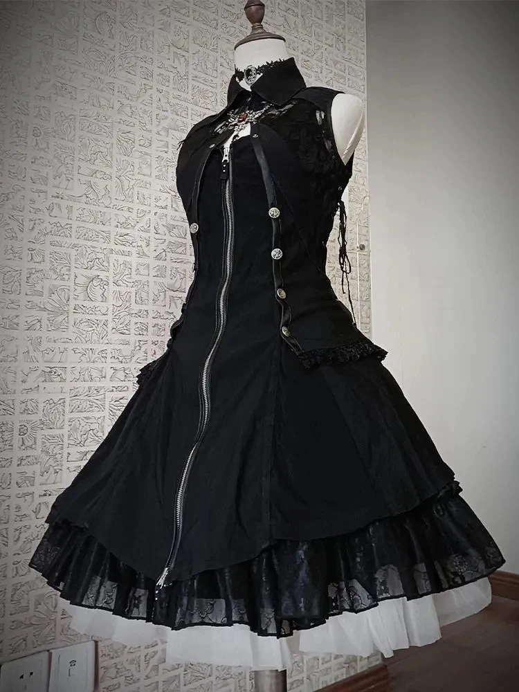 Summer New Vintage Gothic Dark Style Lolita Shoulder Coat Vest Dress Set Women's Fashion Set High Waist Midi Dress without Sl...
Summer New Vintage Gothic Dark Style Lolita Shoulder Coat Vest Dress Set Women's Fashion Set High Waist Midi Dress without Sl...