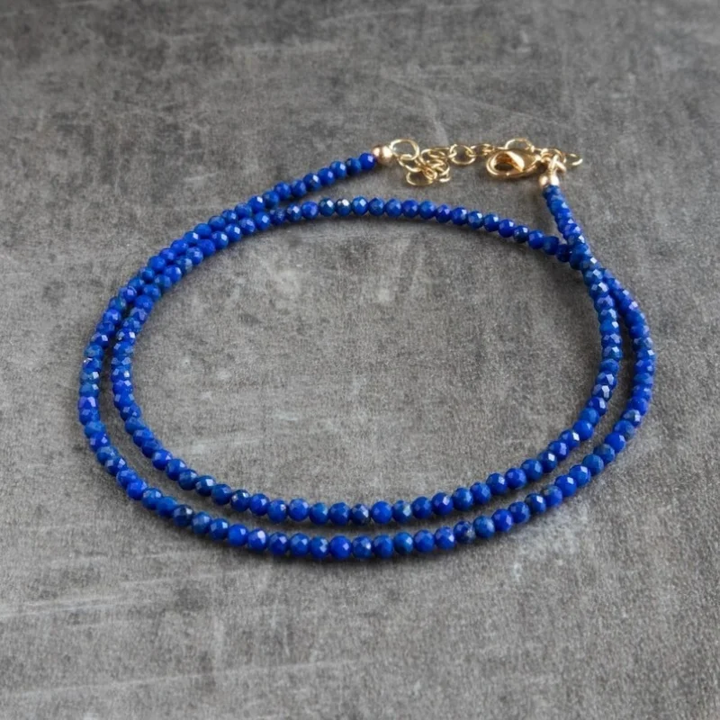 Dainty Lapis Lazuli Faceted Round Gemstone Beads Handmade Women Necklaces 24''
Dainty Lapis Lazuli Faceted Round Gemstone Beads Handmade Women Necklaces 24''