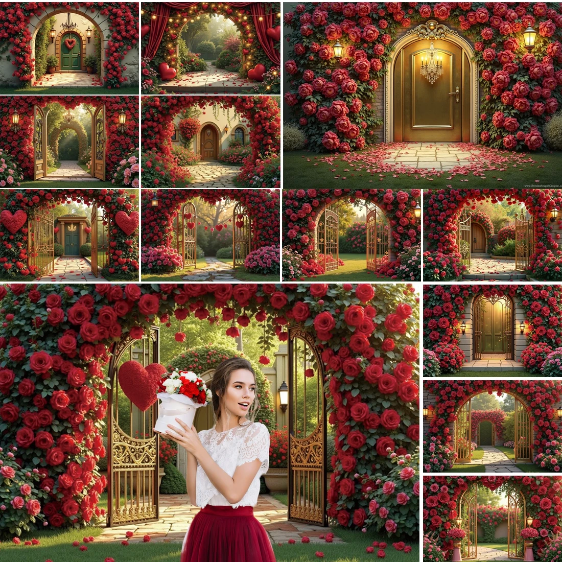 MOON.QG Charming Rose Garden Door Backdrop February 14 Valentine's Day Photo Background Decor Couple Photography Accessories
MOON.QG Charming Rose Garden Door Backdrop February 14 Valentine's Day Photo Background Decor Couple Photography Accessories