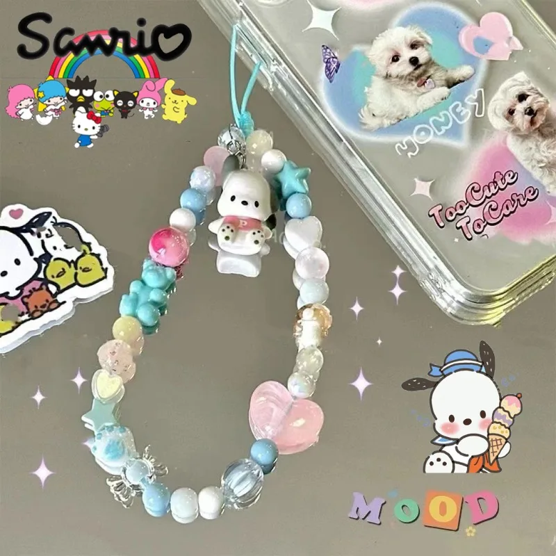 Милый шнурок для телефона Sanrio Pochaccos, шнурок для телефона с мультяшным сердцем и бусинами, милый шнурок для ключей из аниме, аксессуары для детей, праздничные подарки
Милый шнурок для телефона Sanrio Pochaccos, шнурок для телефона с мультяшным сердцем и бусинами, милый шнурок для ключей из аниме, аксессуары для детей, праздничные подарки