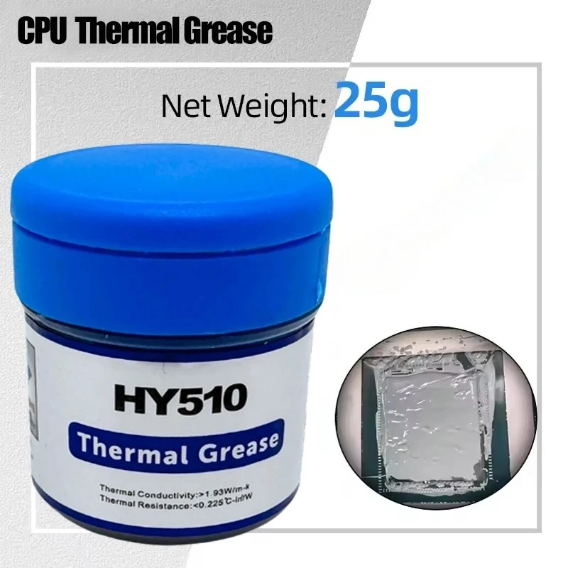 HY510 Комбинированная паста 25 г ПК Компьютерный процессор Терморасширяющая термопаста для охлаждения процессора графического процессора Консервы со скребком
HY510 Комбинированная паста 25 г ПК Компьютерный процессор Терморасширяющая термопаста для охлаждения процессора графического процессора Консервы со скребком