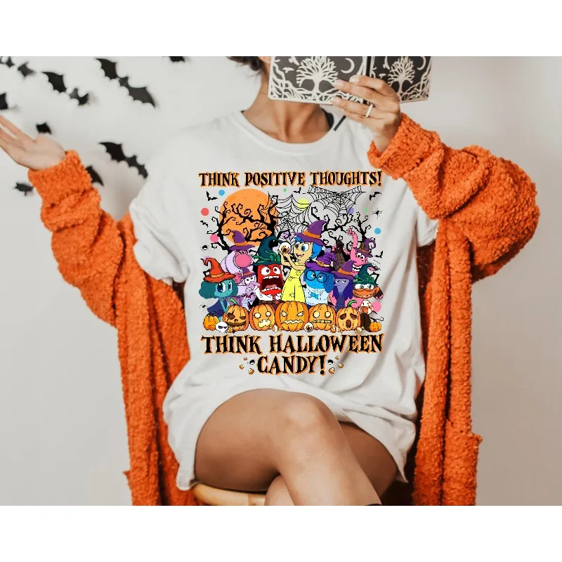 Футболка Disney Inside Out на Хэллоуин, женская футболка из чистого хлопка, новая мужская и женская повседневная модная уличная одежда
Футболка Disney Inside Out на Хэллоуин, женская футболка из чистого хлопка, новая мужская и женская повседневная модная уличная одежда