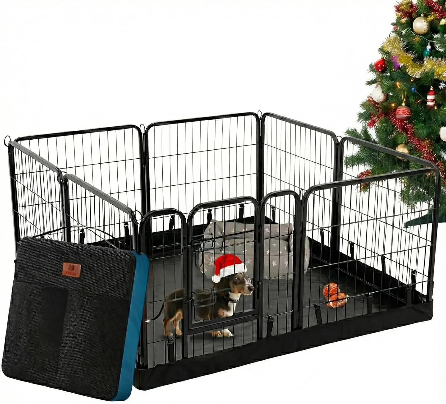 Dog Playpen Plus Storage Bag, 24" H 8 Panels Puppy Pen with Square Bottom, Heavy Duty Dog Fence for Puppies/Small Dogs
Dog Playpen Plus Storage Bag, 24" H 8 Panels Puppy Pen with Square Bottom, Heavy Duty Dog Fence for Puppies/Small Dogs
