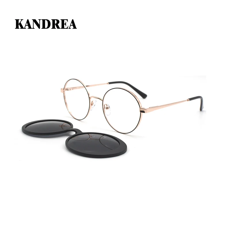 KANDREA Round Magnet Polarized Sunglasses Vintage Metal Spectacle Fashion for Women Men Beach Party Clip Optical Eyeglasses
KANDREA Round Magnet Polarized Sunglasses Vintage Metal Spectacle Fashion for Women Men Beach Party Clip Optical Eyeglasses