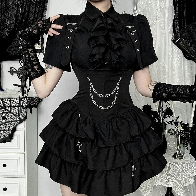 Subcultural Queen Temperament Ruffle Edge Dress Summer New Versatile And Comfortable Fluffy Skirt
Subcultural Queen Temperament Ruffle Edge Dress Summer New Versatile And Comfortable Fluffy Skirt