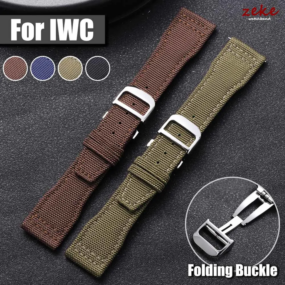 Nylon Canvas Watch Strap 20/21/22mm for Omega for IWC Business Waterproof Sailcloth Folding Band Buckle Men Army Green Watchband
Nylon Canvas Watch Strap 20/21/22mm for Omega for IWC Business Waterproof Sailcloth Folding Band Buckle Men Army Green Watchband
