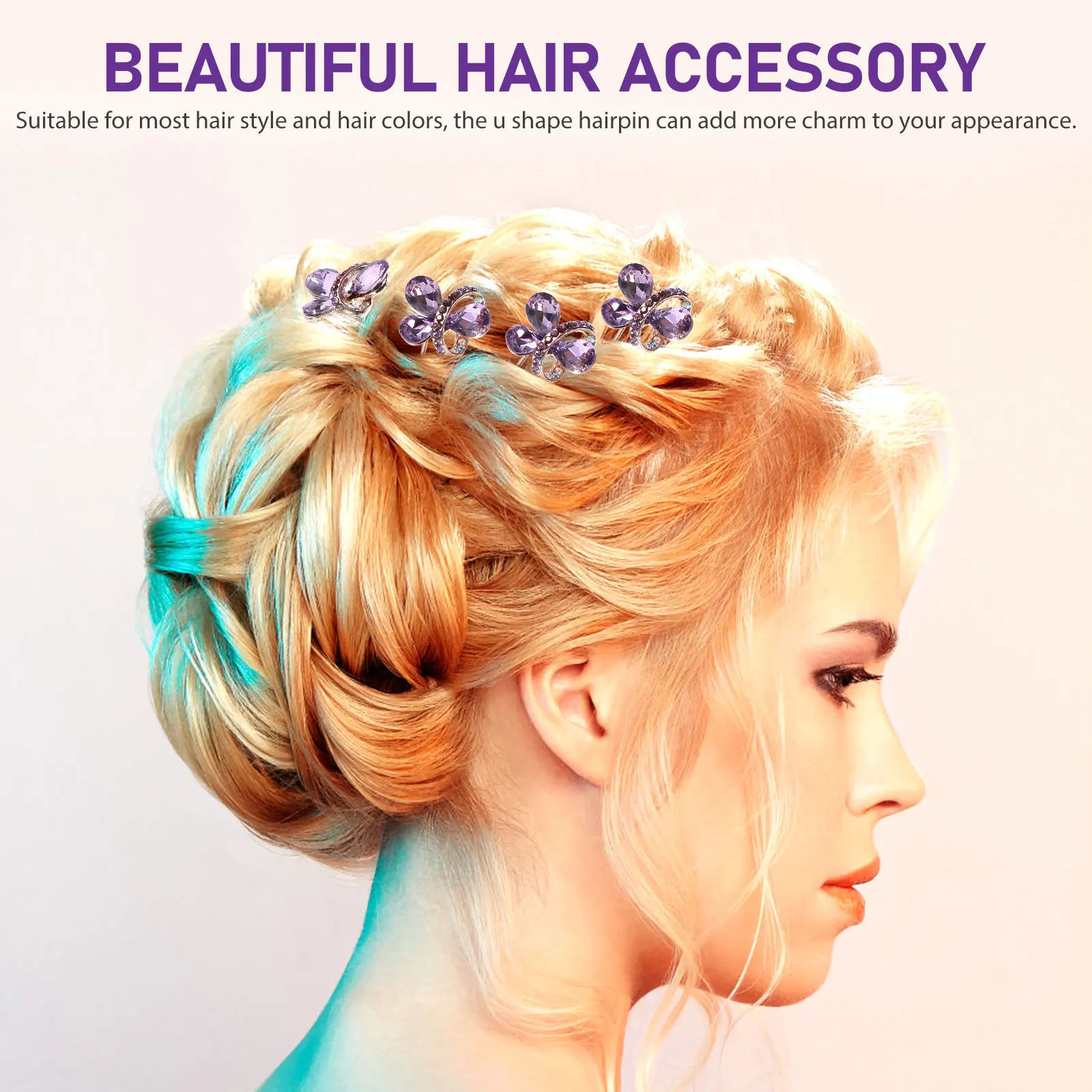 4Pcs Rhinestone Hairpins U Type Crystal Hairpin Decorative Bridal Hair Accessories Wedding Hair Clip for Women Stylish Charm
4Pcs Rhinestone Hairpins U Type Crystal Hairpin Decorative Bridal Hair Accessories Wedding Hair Clip for Women Stylish Charm