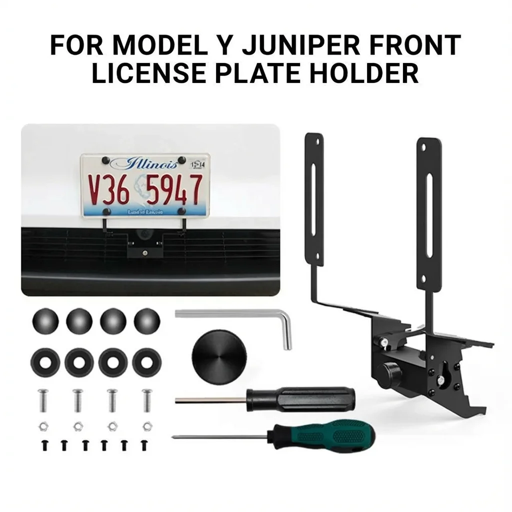 No-Drill Anti-Theft Front License Plate Holder Aluminum Bracket for Tesla Model Y Juniper Car Accessories
No-Drill Anti-Theft Front License Plate Holder Aluminum Bracket for Tesla Model Y Juniper Car Accessories