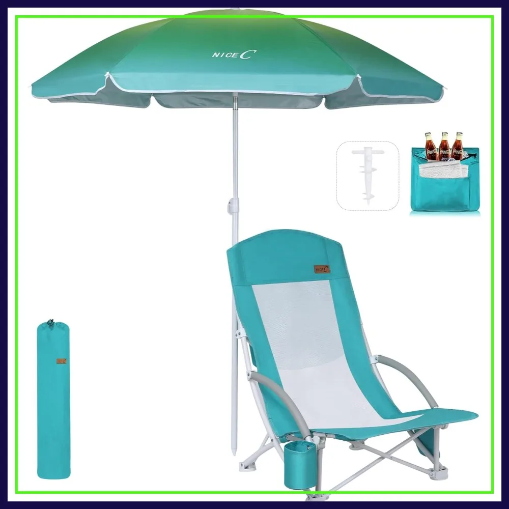 Beach Chair with Umbrella and Cooler, High Back, Cup Holder & Carry Bag, Heavy Duty Compact Outdoor Camping, Blue
Beach Chair with Umbrella and Cooler, High Back, Cup Holder & Carry Bag, Heavy Duty Compact Outdoor Camping, Blue