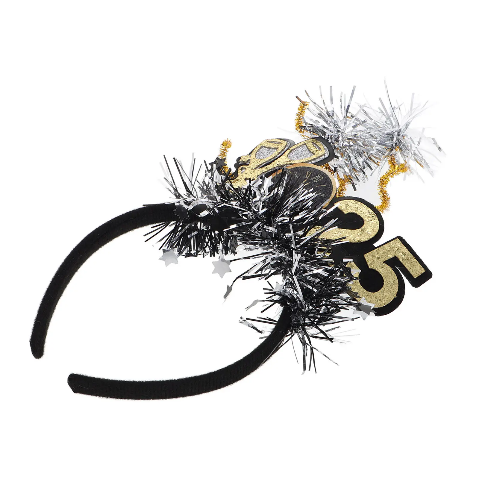2025 New Year Black Gold Clock Design Tinsel Headband Glitter Star Hair Hoop for Nye Party Photo Props Festive Hair Accessories
2025 New Year Black Gold Clock Design Tinsel Headband Glitter Star Hair Hoop for Nye Party Photo Props Festive Hair Accessories