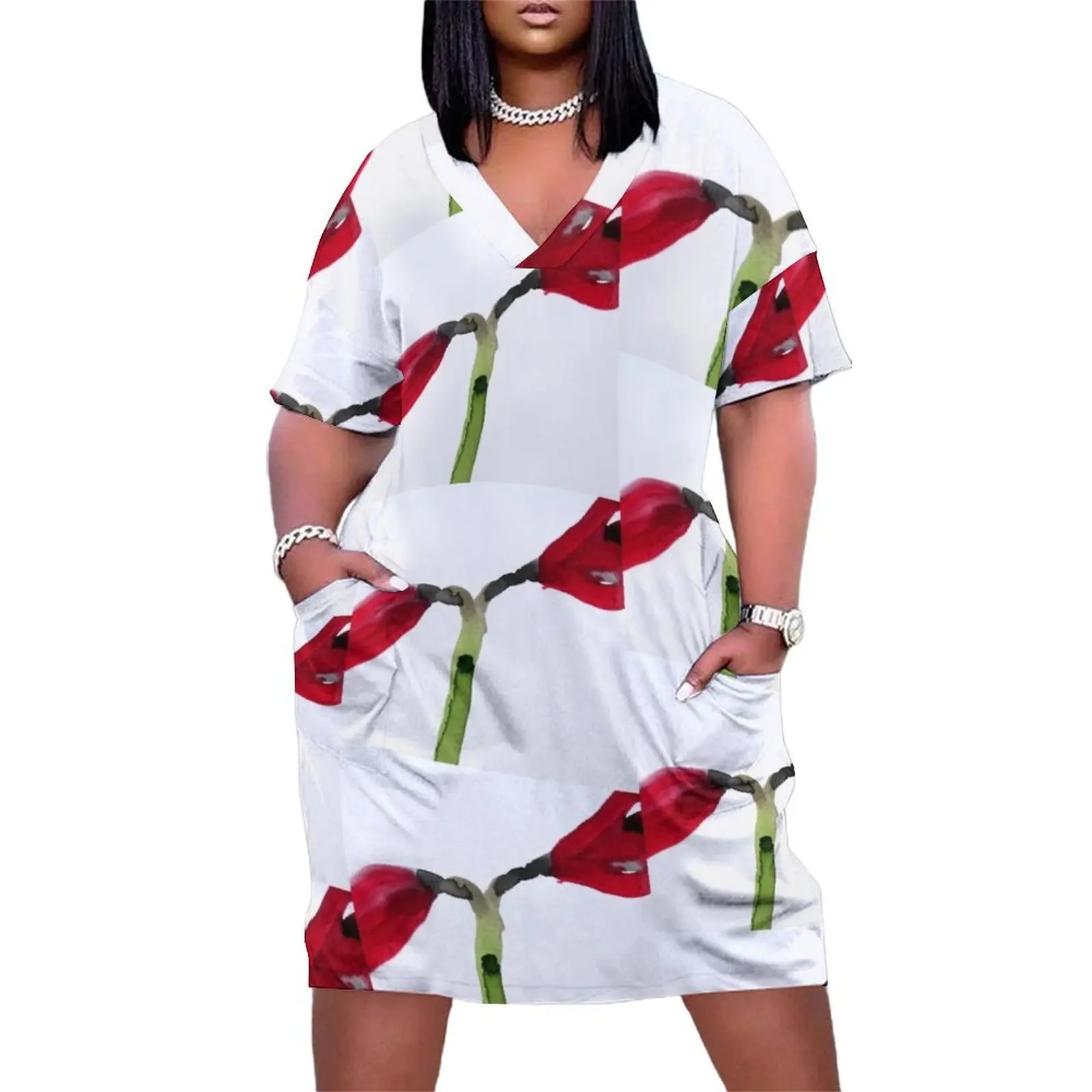 Amaryllis, watercolour Loose Pocket Dress women long dresses long dresses for women
Amaryllis, watercolour Loose Pocket Dress women long dresses long dresses for women