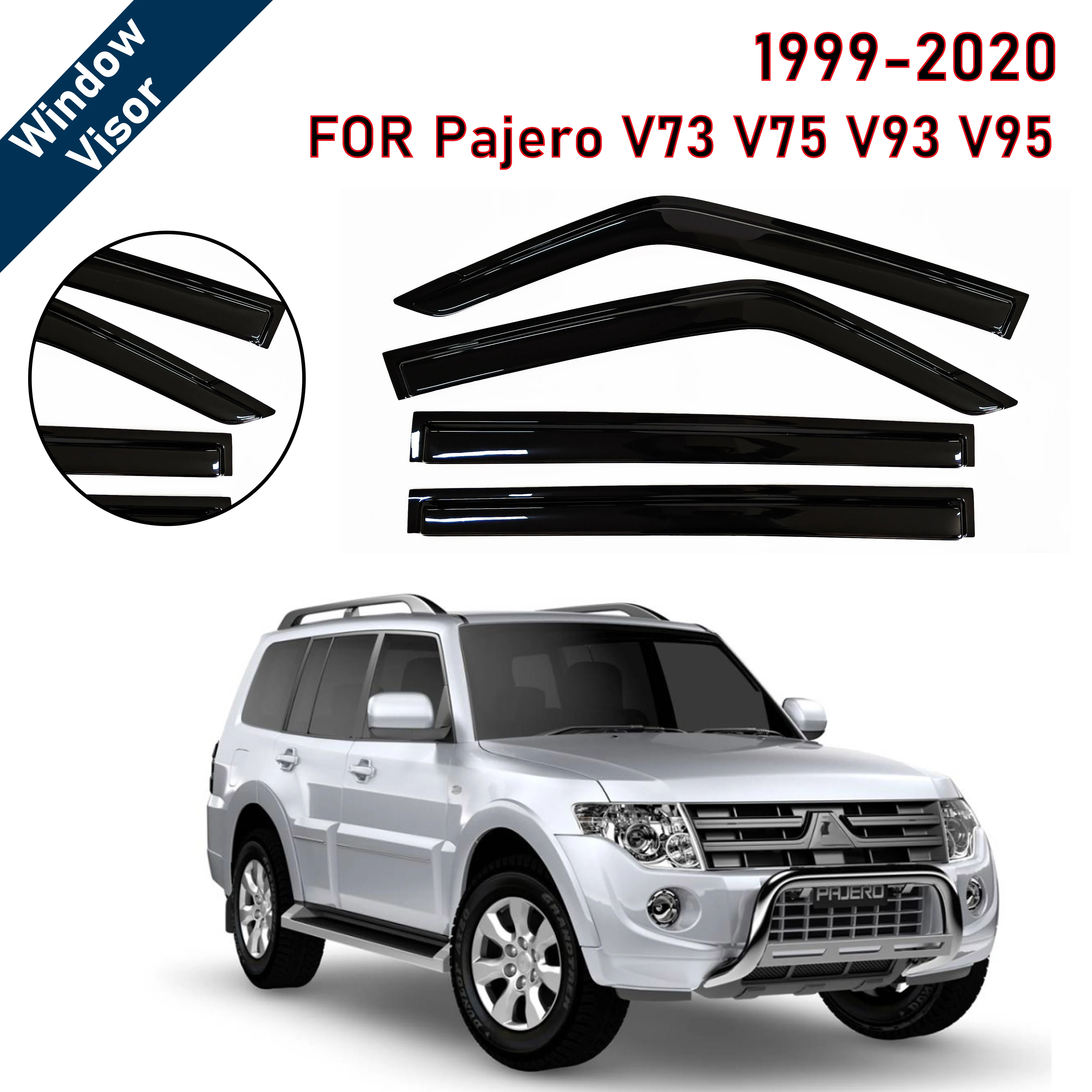 Дефлекторы окон для Mitsubishi Pajero V73 V75 V93 V95 1999-2020 | 4 шт. ветровых дефлекторов для защиты от дождя | Аксессуар для защиты автомобиля от непогоды
Дефлекторы окон для Mitsubishi Pajero V73 V75 V93 V95 1999-2020 | 4 шт. ветровых дефлекторов для защиты от дождя | Аксессуар для защиты автомобиля от непогоды