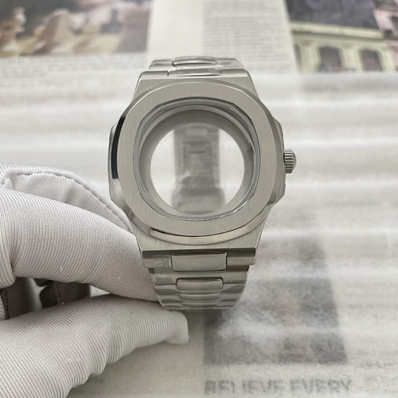 42mm PP Watch Case Sapphire Glass Stainless Steel Accessories for AQUANAUT Nautilus 32mm Dial NH35 NH36 NH70 Mechanical Movement
42mm PP Watch Case Sapphire Glass Stainless Steel Accessories for AQUANAUT Nautilus 32mm Dial NH35 NH36 NH70 Mechanical Movement