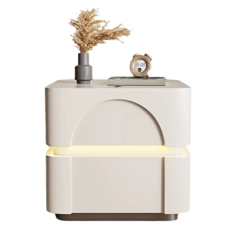 Cream wind new bedside table, minimalist smart bedside table, modern simple small storage cabinet
Cream wind new bedside table, minimalist smart bedside table, modern simple small storage cabinet