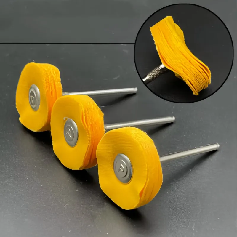 20Pcs 3mm Yellow Polishing Cloth Wheel, Wear-resistant No Lint, for Jewelry Watch Metal Polishing, Rotary Tool Accessory
20Pcs 3mm Yellow Polishing Cloth Wheel, Wear-resistant No Lint, for Jewelry Watch Metal Polishing, Rotary Tool Accessory