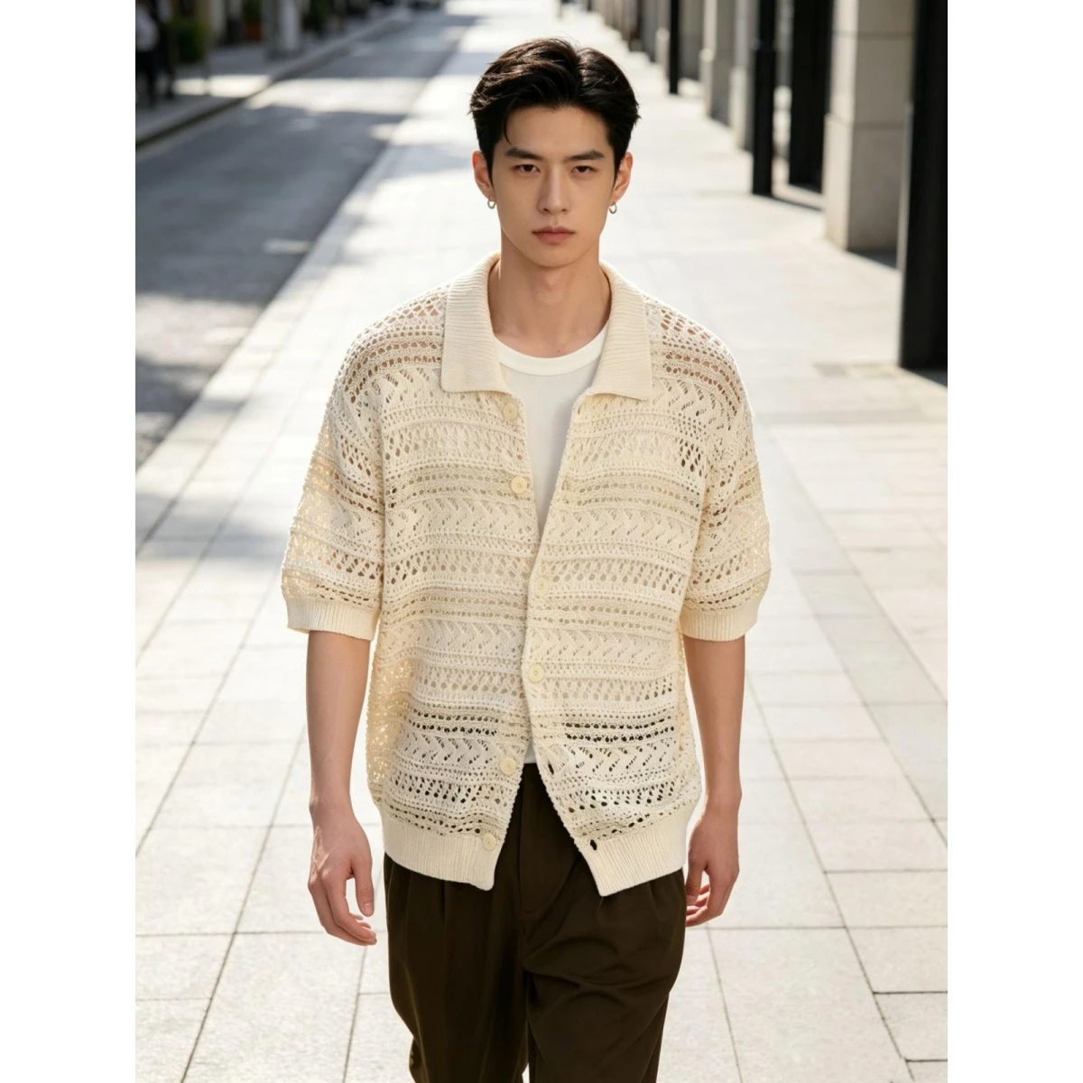 Retro Cuban Summer Men's Shirt Hollow Design Casual Thin Short Sleeve Standard Fit Polyester Fiber Daily Wear Spring 2026
Retro Cuban Summer Men's Shirt Hollow Design Casual Thin Short Sleeve Standard Fit Polyester Fiber Daily Wear Spring 2026