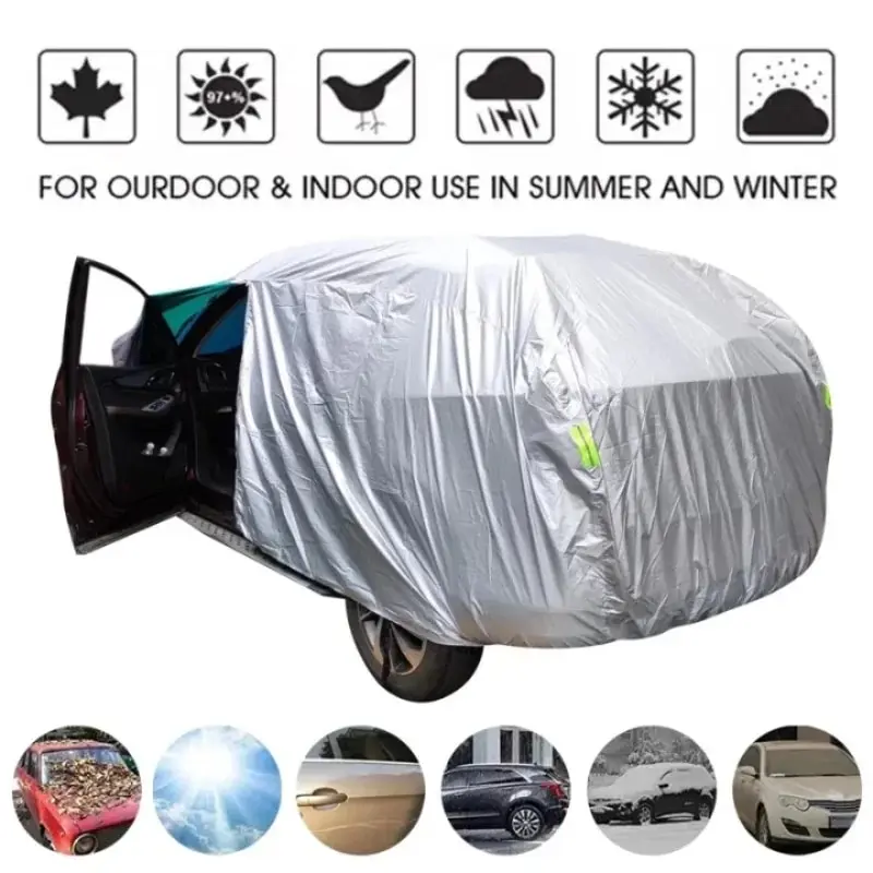 Universal SUV/Sedan Full Car Covers Outdoor Waterproof Sun Rain Snow Protection UV Umbrella Silver S-XXL Auto
Universal SUV/Sedan Full Car Covers Outdoor Waterproof Sun Rain Snow Protection UV Umbrella Silver S-XXL Auto