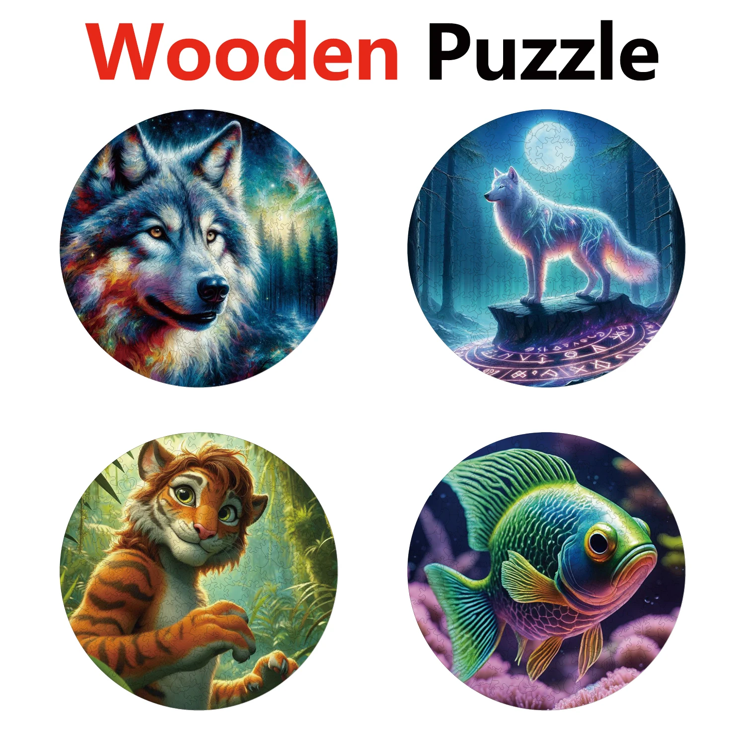 White Wolf Tiger Fish Animal Puzzles High Quality Jigsaw Puzzle Wooden Puzzle Best Christmas Gift
White Wolf Tiger Fish Animal Puzzles High Quality Jigsaw Puzzle Wooden Puzzle Best Christmas Gift