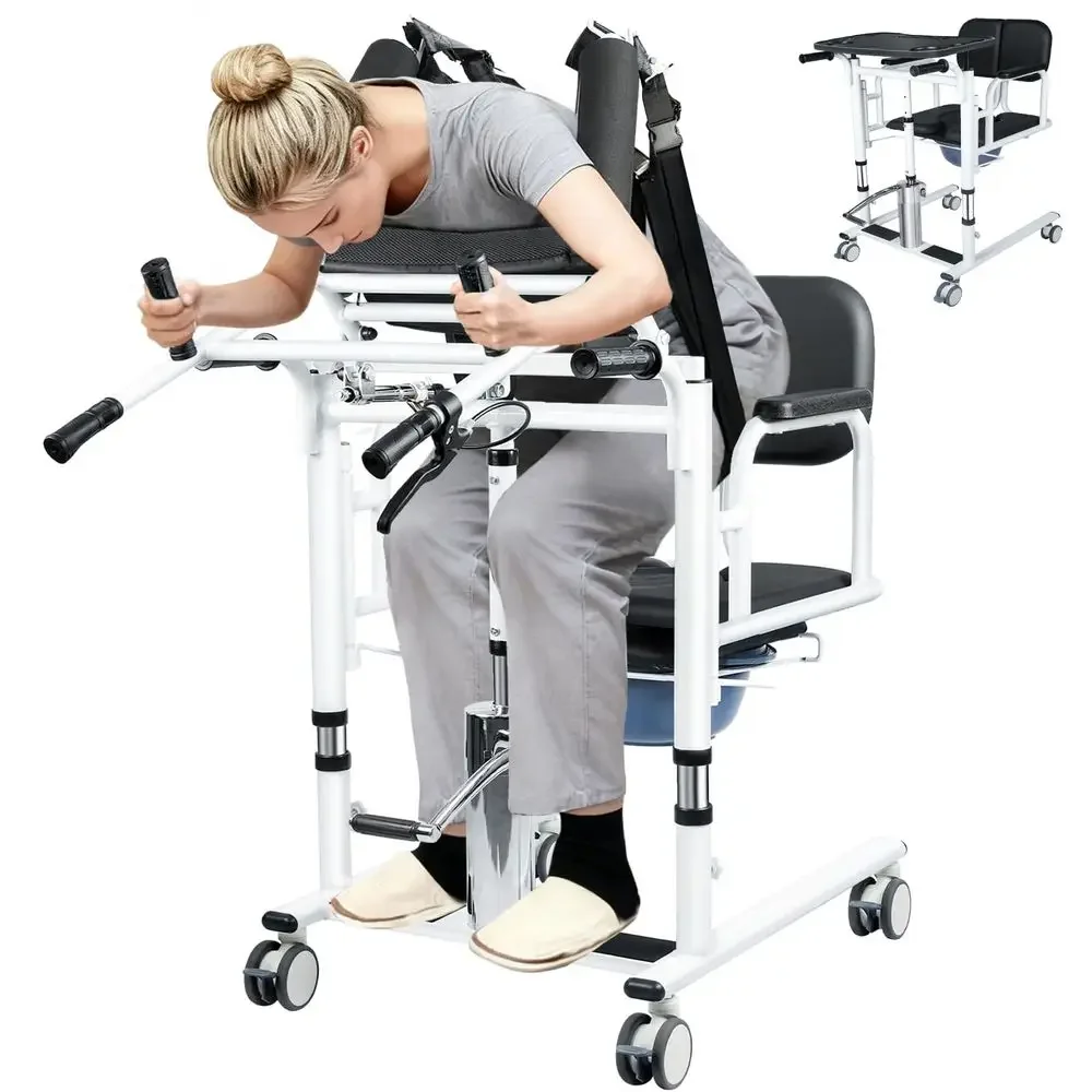 Lift Transfer Chair, 5 in 1 Sit to Stand Lift Chair with 180Split Seat, Height Adjustable Patient Transfer Chair, Standing Tran
Lift Transfer Chair, 5 in 1 Sit to Stand Lift Chair with 180Split Seat, Height Adjustable Patient Transfer Chair, Standing Tran